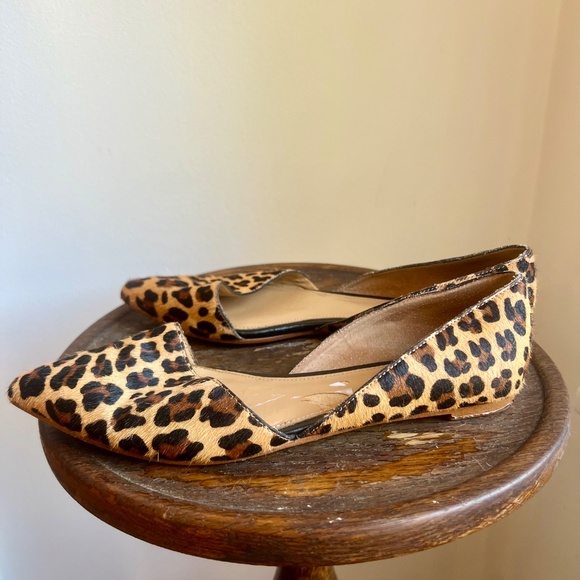 J.Crew Collection Leopard Calf Hair D’Orsay Flats - Picture 5 of 5
